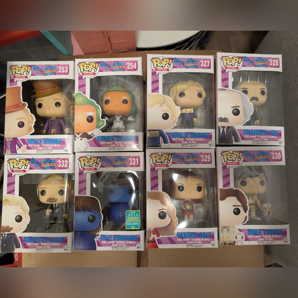 Funko Willy Wonka and the Chocolate Factory Pop! Vinyl Figures Set